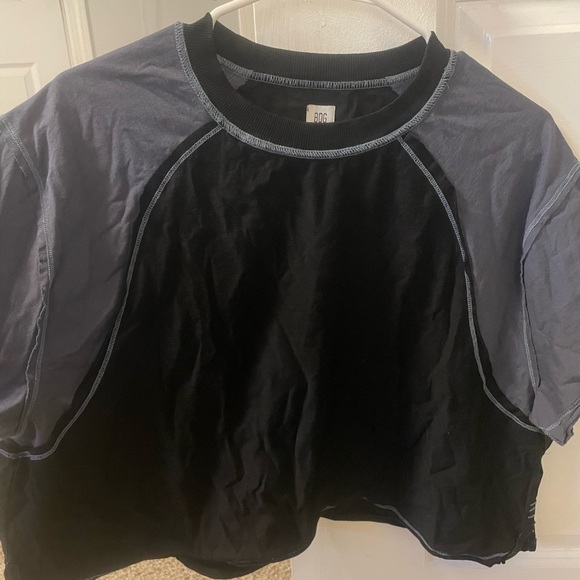 Urban Outfitters BDG Colorblock Crop Top Women L Boxy T Shirt Shelby - Picture 2 of 5
